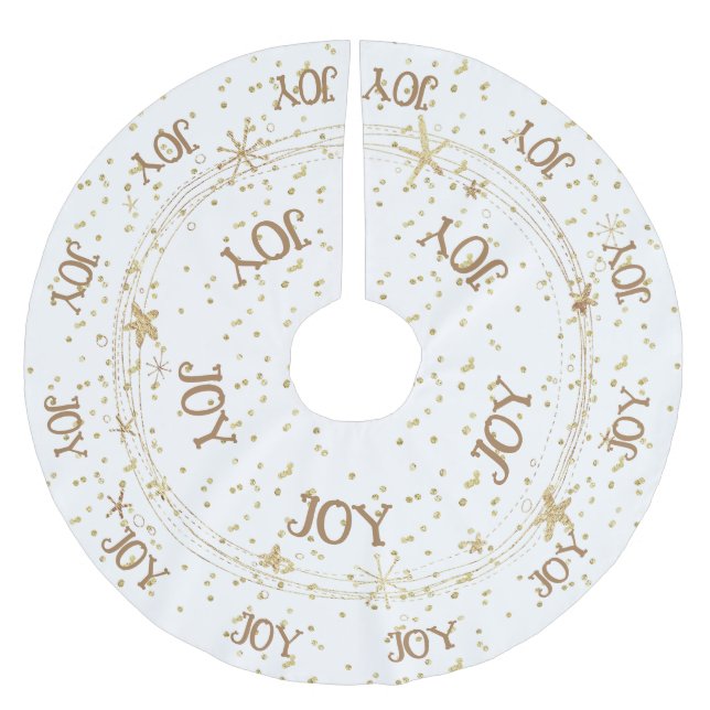 Guld Stars, JOY, Jul, Julgransmatta Borstad Polyester (Framsidan)