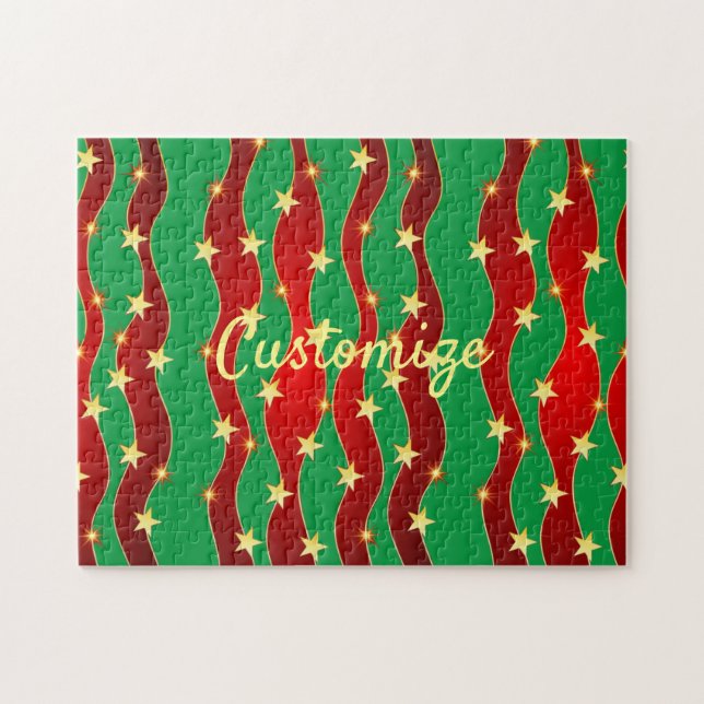 Guld Stars jul Himlar Thunder_Cove Pussel (Horisontell)