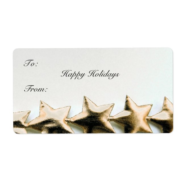 Guld Stars julklapp Märkre Fraktsedel (Framsidan)