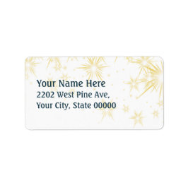 Guld Stars julreturadress Adressetikett