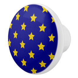 Guld Stars Mönster, marinblått, Exklusiv Knopp