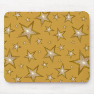 Guld Stars mousepad guld Musmatta