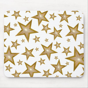 Guld Stars moussepad white Musmatta