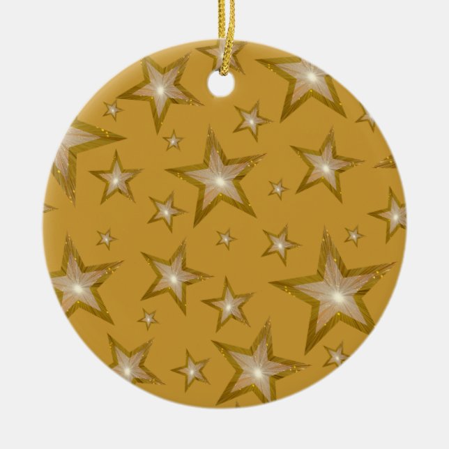 Guld Stars ornament runt guld (Framsidan)