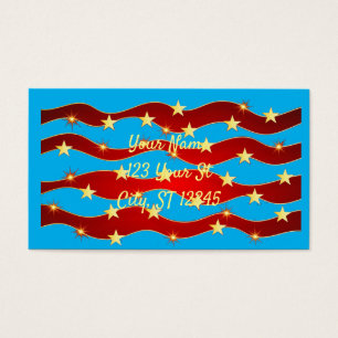 Guld Stars Patriotic Himlar Thunder_Cove Visitkort