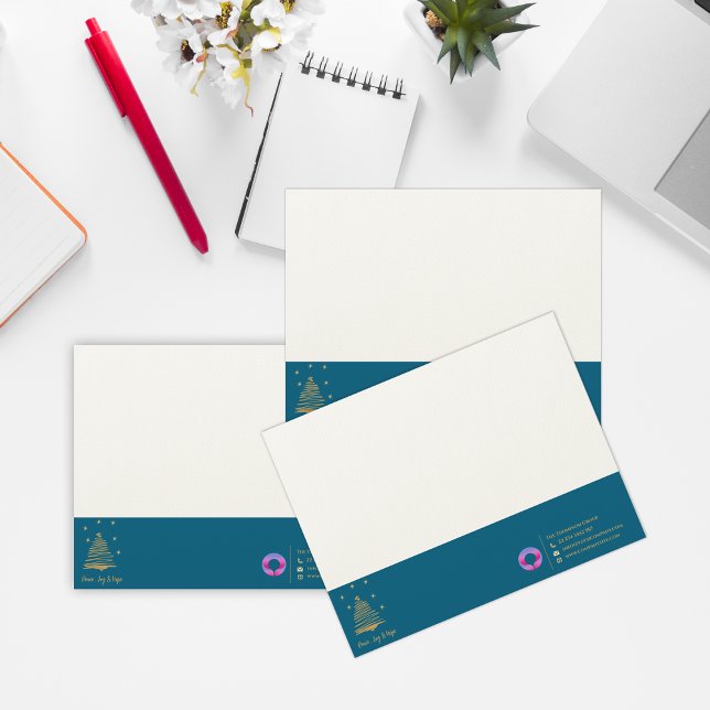 Guld Stars Peace Joy Hope Corporate Company Logoty Brevhuvud (Gold Stars Peace Joy Hope Corporate Company Logo Letterhead)