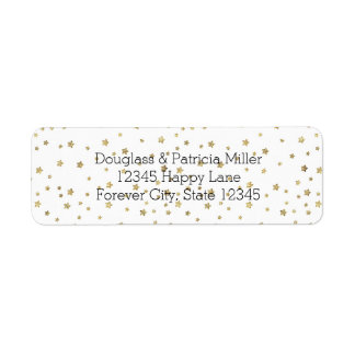Guld Stars Returadress Etikett