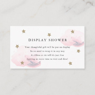 Guld Stars & Rosa Clouds Visning Shower Tilläggskort