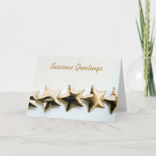 Guld Stars Säsonhälsningar Card Helgkort