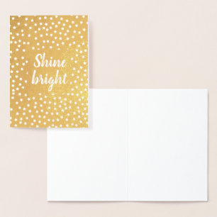 Guld Stars Shine Bright Folierat Kort