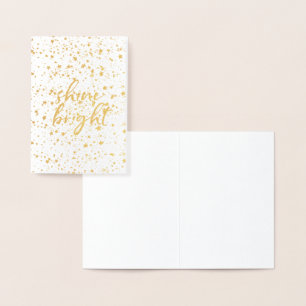 Guld Stars Shine Bright Folierat Kort