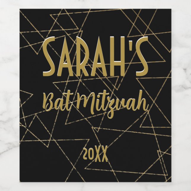 Guld Stars Vinflaska Etikett (Singel etikett)