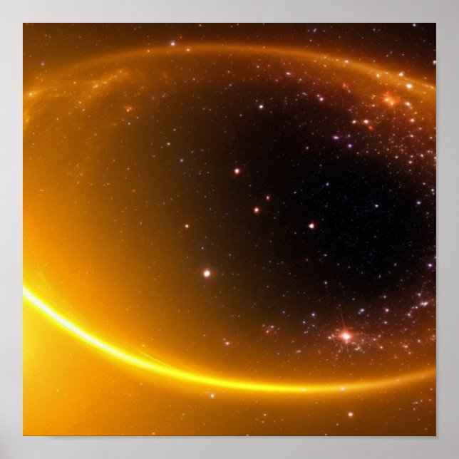 Guld Starscape Poster (Framsidan)