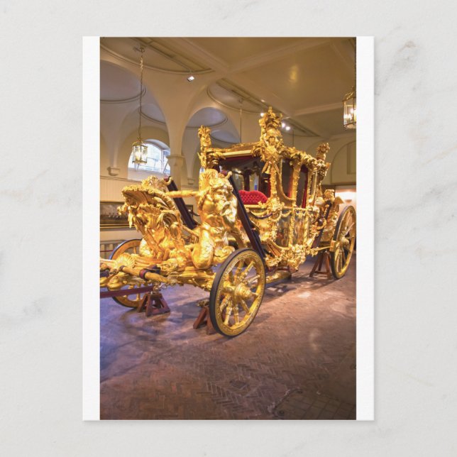 Guld State Coach London Vykort (Framsida)