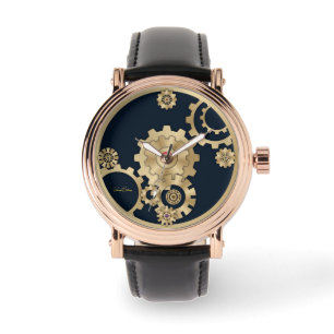 Guld Steampunk Armbandsur