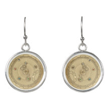 Guld Steampunk Earrings