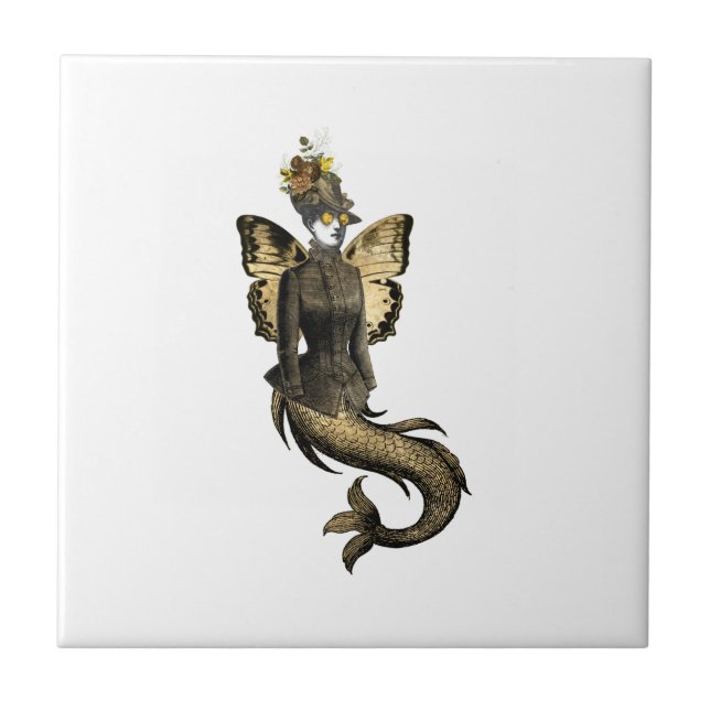 Guld SteamPunk Series Design 7 Kakelplatta (Framsidan)