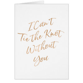 Guld steg "mig kan inte binda fnurran utan dig ", hälsningskort