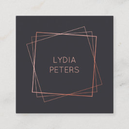 Guld steg ramar fyrkantigt visitkort