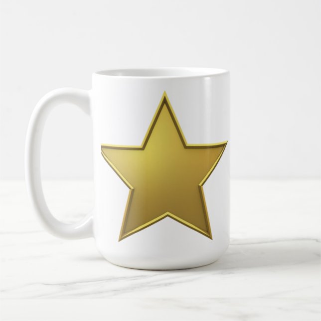 Guld- stjärna kaffemugg (Vänster)