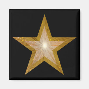 Guld stjärna, svart, magnet