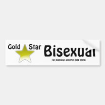 Guld- stjärnabisexuell personbildekal