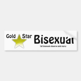 Guld- stjärnabisexuell personbildekal bildekal