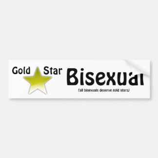 Guld- stjärnabisexuell personbildekal bildekal