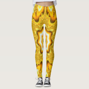 Guld- stjärnaFractaldamasker Leggings