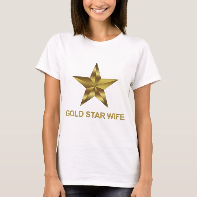 Guld- stjärnafru t-shirt (Framsida)