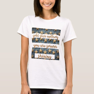 guld- stjärnamors dag t shirt