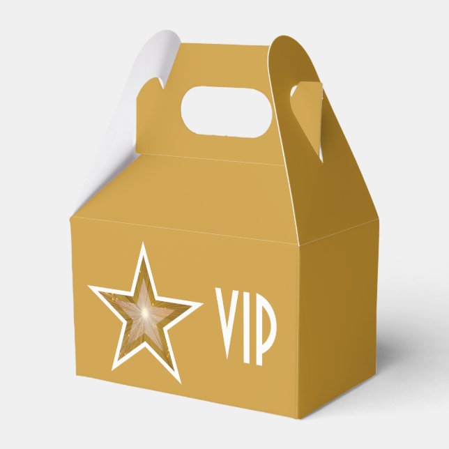 Guld-stjärnans VIP-guld-utskrift Presentaskar (Framsidan Sidan)