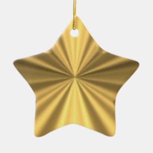 Guld- stjärnaprydnad julgransprydnad keramik