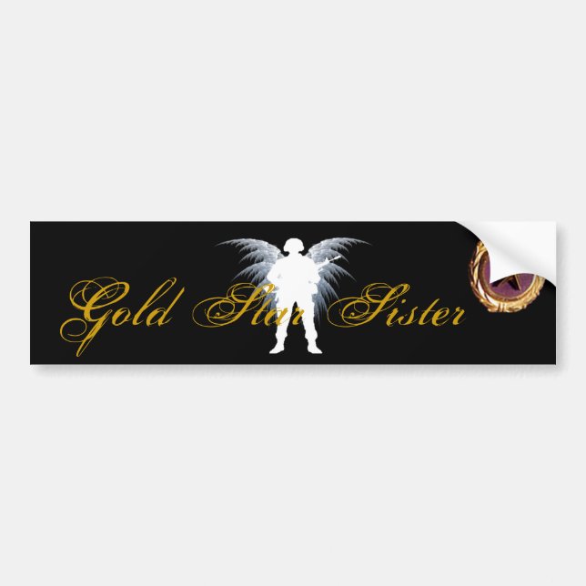 Guld- stjärnasyster bildekal (Framsidan)