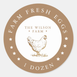 guld stjärnor Egg Carton Sticker Runt Klistermärke