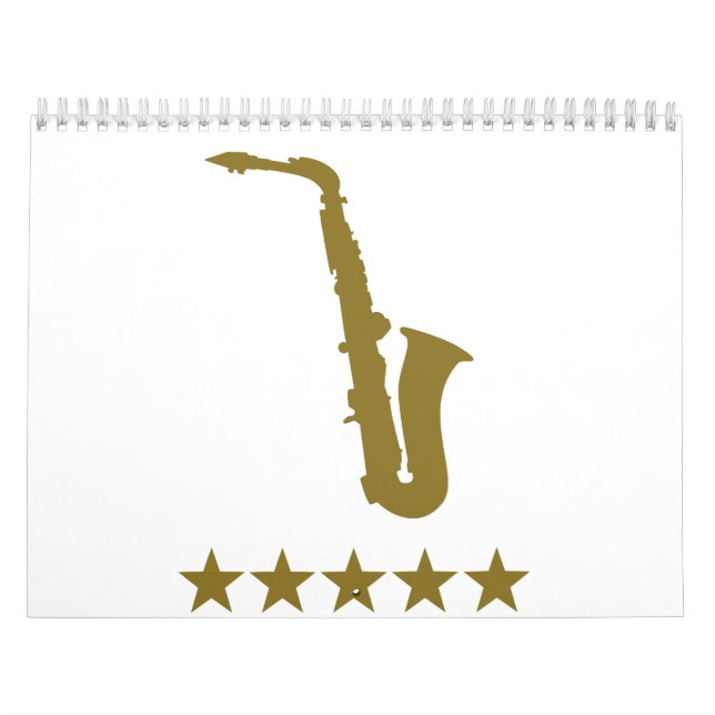 Guld- stjärnor för saxofon kalender (Omslag)