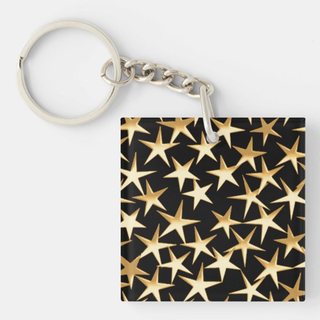 Guld-stjärnor på en svart bakgrund (Framsidan)