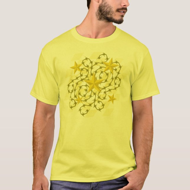 Guld- stjärnor & taggT-tröja T-shirt (Framsida)
