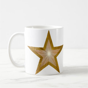 Guld stjärnornas "STAR" mugg vit!
