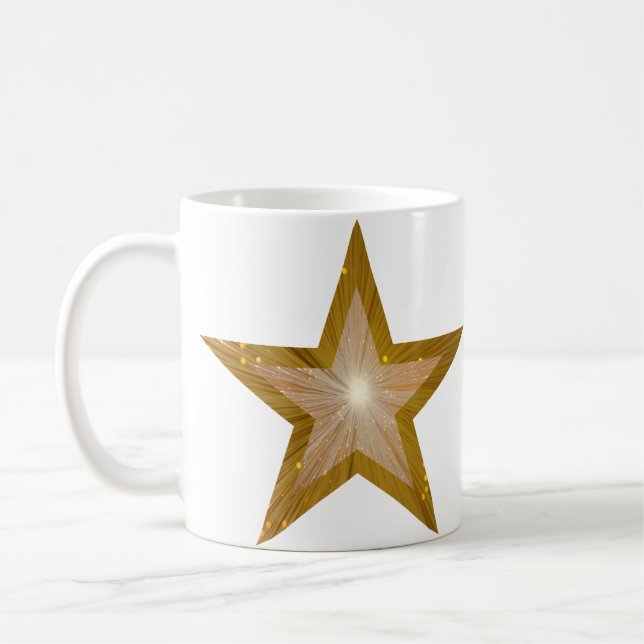 Guld stjärnornas "STAR" mugg vit! (Vänster)