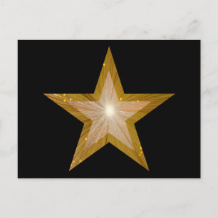 Guld stjärnornas vykort svart