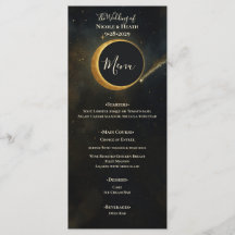 Guld Stjärnstoft Förmörkelse Celestial Bröllop