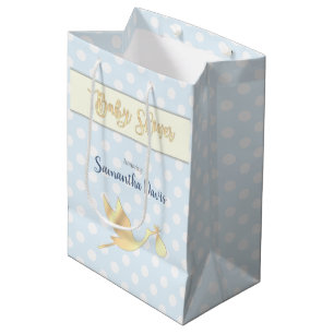 Guld- Storkpojkebaby shower