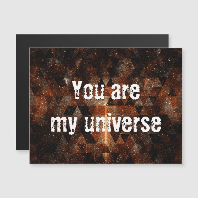 Guld-stråle i geometriskt glatt universum (Fram/baksida)