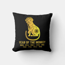 Guld, strålningsår för apans zodiaksvart kudde