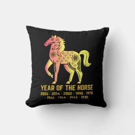 Guld strålningsår för häst Zodiac Black Kudde