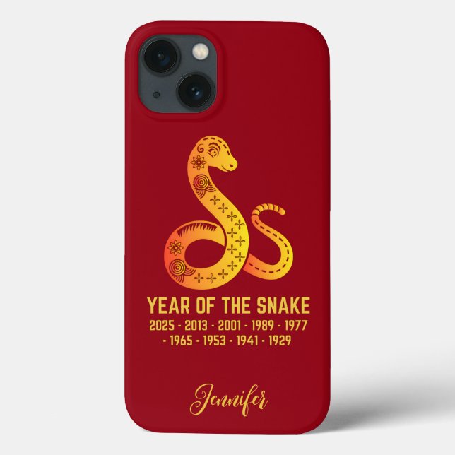 Guld, strålningsår för ormfymen Zodiac Namn Red (Baksida)