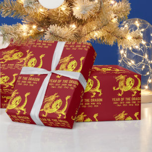 Guld-strålningsåret för rött från vattenmagasin i presentpapper