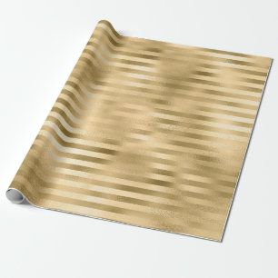 Guld Stripe Foil Presentpapper