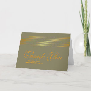 Guld Stripe Sleek Tack Kort